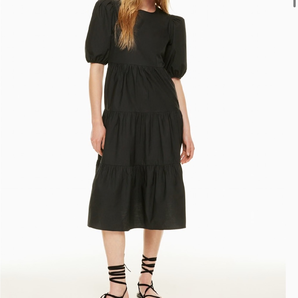 Little Moon Delphi Poplin Dress in white